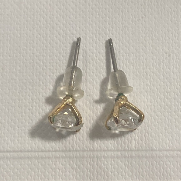 Vintage Elegant Gold & Silver Tone Stud Earrings - Picture 3 of 4